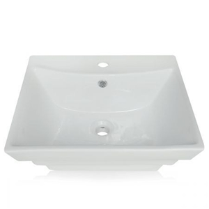 Rectangle Ceramic Vessel Sink with Pop-u
