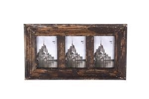 Wood Photo Frame 3-Dis/Brown