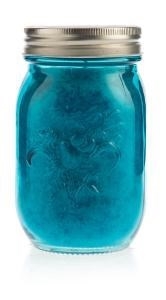 Blue Coloured Mason Jar Candle - Paraffi