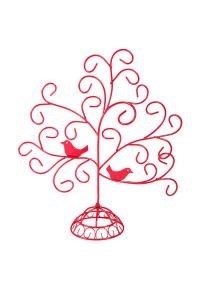 Bird Jewellery Tree - Red