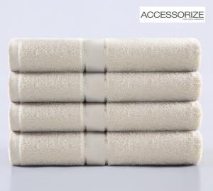 Accessorize 4 Pack Cotton Bath Towel - C