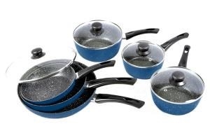 Marble Stone 3 Pots and 3 Pans Set