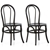 Set of 2 Wooden Thonet Replica Chairs - Black
