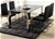 Modern DIN08 6 Seater Glass Top Dining Table
