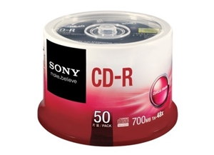 Sony 50CDQ80S1 CD-R Data Storage Media (