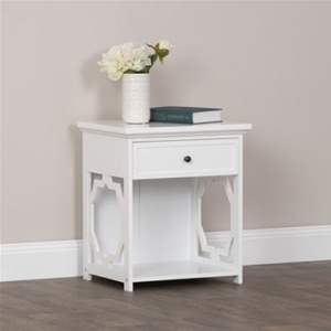 In & Out Trellis Bedside Table with Draw