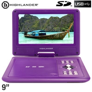 Highlander 9'' Portable DVD/Media Player