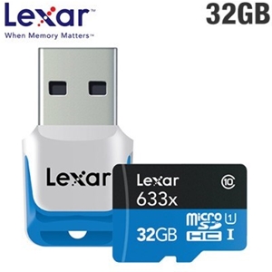 32GB Lexar 633x microSDHC UHS-I Memory C