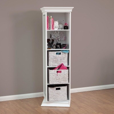 Displayit Rotating Swivel Storage, Rotating Shelves With Mirror
